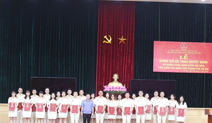 Lễ công bố và trao Quyết định bổ nhiệm Kiểm tra viên